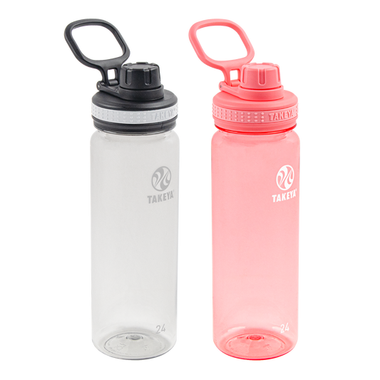 tritan-water-bottle-bundle-with-spout-lid-2-pack-s7 51689-Tritan-Spout-24-2pk-Clear-FlutterPink-angle_2e2a67e8-7240-4517-90e1-85605eacf4b2.png