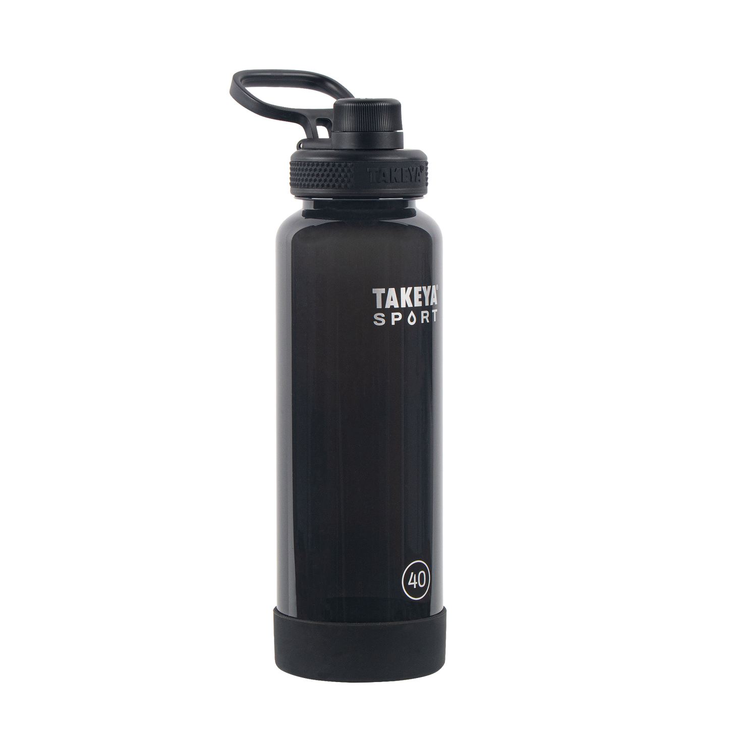 tritan-sport-water-bottle-with-spout-lid-j7 52023-TKS-Tritan-Spout-40-GrandSlamBlack-frontangle.png