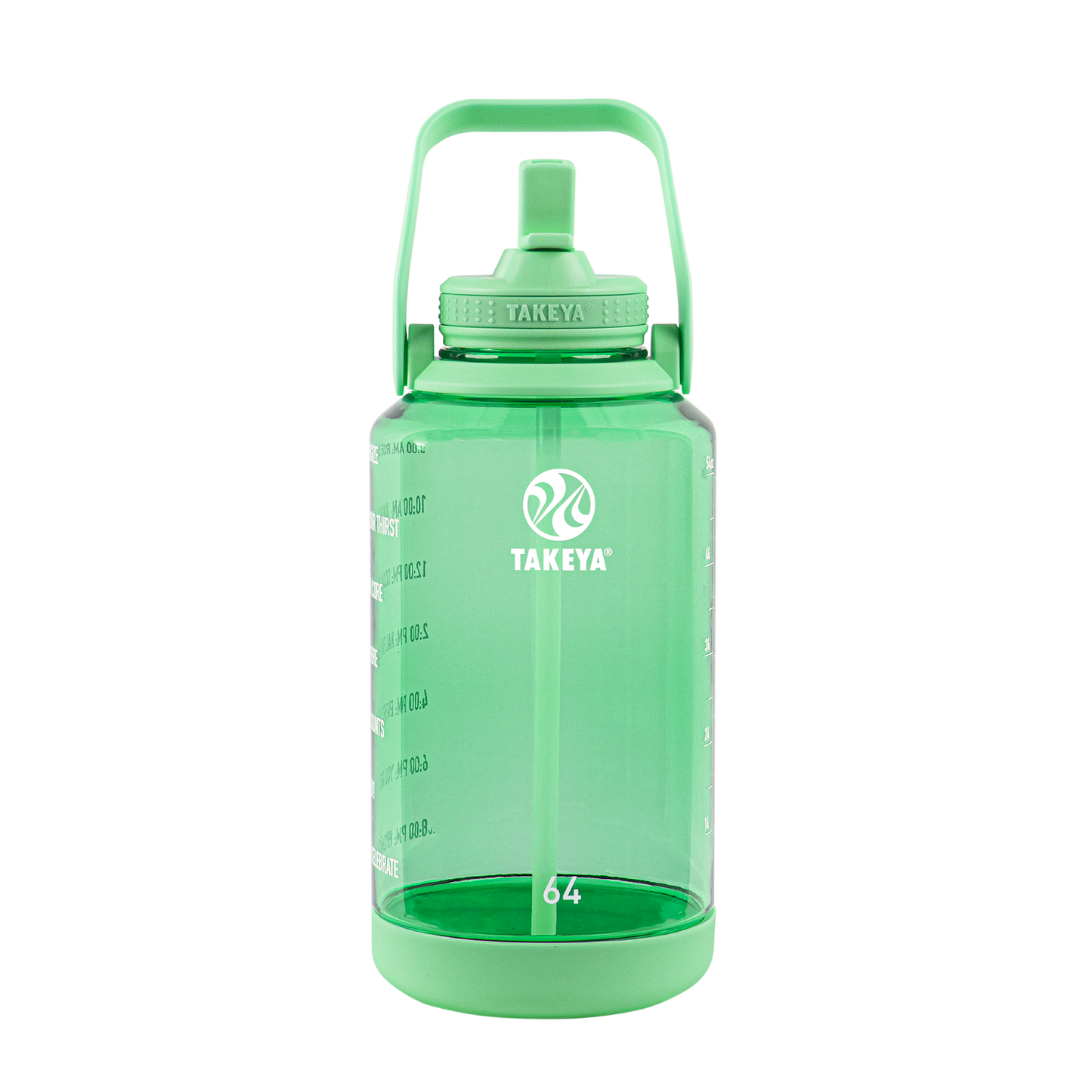 tritan-motivational-water-bottle-with-straw-lid-n2 54101-Tritan-Straw-Motivational-64-PistactioGreen-front.png