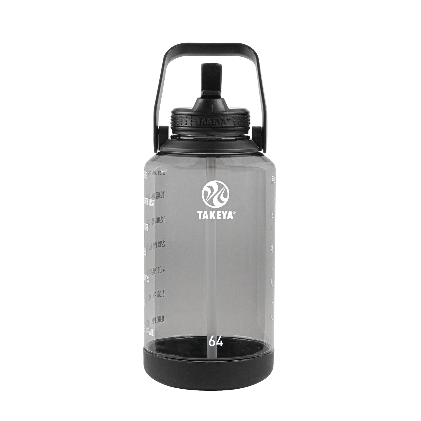 tritan-motivational-water-bottle-with-straw-lid-n2 54145-Tritan-Straw-Motivational-64-StormyBlack-front.png